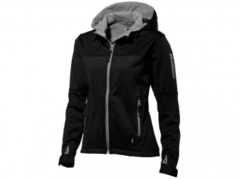 Куртка софтшел Match женская (черный, серый)