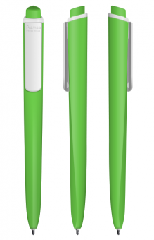 Ручка Torsion/P02 Pigra 02 Soft Touch Premec, зеленый, белый клип
