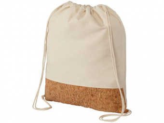 Рюкзак из хлопка и пробки (коричневый, натуральный)