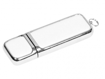 USB 2.0- флешка на 64 Гб компактной формы (серебристый, белый)