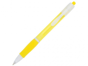 Ручка пластиковая шариковая Trim (белый, желтый)